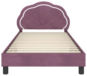 vidaXL Κρεβάτι Παιδικής Κρεβατοκάμαρας με Κεφαλάκι Μοβ 90 x 190 cm