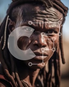 Intra Συλλεκτικό Ξύλινο Παζλ Plywood 4mm - Σοβαρό άτομο με τα Dreadlocks Στοκ Φωτογραφία Σε Ξύλινο Κουτί - Διαστάσεις Puzzle: 10x10 cm – 25 κομμάτια