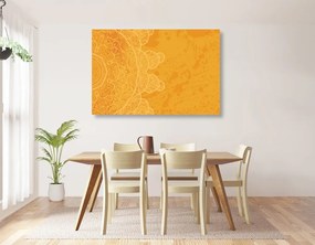 Εικόνα ενός πορτοκαλί αραβουργήματος σε αφηρημένο φόντο - 120x80