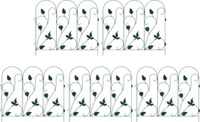 vidaXL Φράχτης Κήπου 5 pcs Πράσινο Ατσάλι