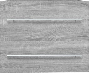 vidaXL Ντουλάπι Νιπτήρα Grey Sonoma 60x38,5x48 εκ. Επεξεργ. Ξύλο