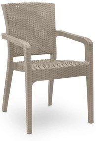 Πολυθρόνα πολυπροπυλενίου Clio Megapap recycled χρώμα cappuccino 57x55x86εκ.