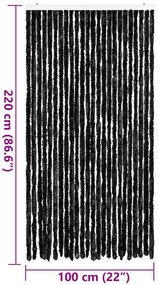 vidaXL Σήτα - Κουρτίνα Πόρτας Ανθρακί 100 x 220 εκ. από Σενίλ