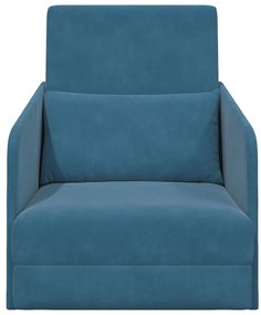 vidaXL Κρεβάτι καναπές Μπλε 65 x 80 x 83 εκ. Βελούδο