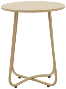 Τραπέζι Bramwell μέταλλο μπεζ Φ40x50εκ