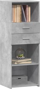 vidaXL Ντουλάπι Γκρι Σκυρ. 45x42,5x124 εκ. από Επεξεργασμένο Ξύλο