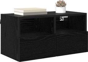 vidaXL Ντουλάπι Τηλεόρασης Τοίχου 60 x 30 x 30 cm Μαύρη Οξυά