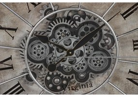 Ρολόι Τοίχου DKD Home Decor Γρανάζι Μαύρο Χαλκός Σίδερο 80 x 8 x 80 cm
