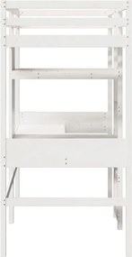 vidaXL Σκελετός Υπερ. Χωρίς Στρώμα Λευκό 75x190 εκ. Μασίφ Ξύλο Πεύκου