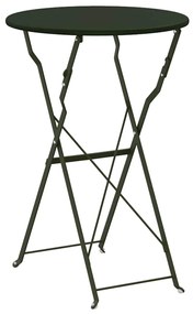 vidaXL Τραπέζι Bistro Σκούρο Πράσινο Ø 50 x 71 εκ. Ατσάλι με Πούδρα