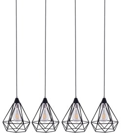 Φωτιστικό Οροφής  SE148-19-4 MILA PENDANT LAMP BLACK METAL+