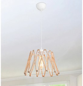 Φωτιστικό οροφής μονόφωτο PWL-1160 pakoworld Ε27 μπεζ Φ31x61εκ