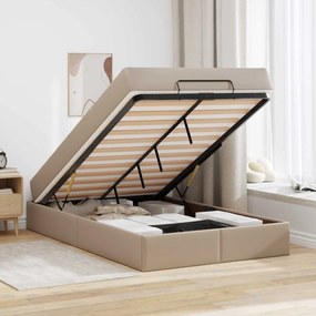 vidaXL Σκελετός κρεβατιού με στρώμα Άλλο 2 pcs Ώχρα PVC