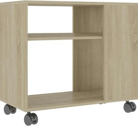 vidaXL Τραπέζι Βοηθητικό Sonoma Δρυς 70x35x60,5 εκ. Επεξεργασμένο Ξύλο