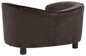 Καναπές - Κρεβάτι Σκύλου Καφέ 69 x 49 x 40 εκ. Βελουτέ - Καφέ