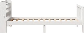 vidaXL Σκελετός Κρεβ. Χωρίς Στρώμα Λευκό 90x200 εκ Μασίφ Πεύκο