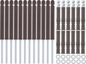 vidaXL Βραχίονες Floating Shelf 12 pcs Μπεζ Ø12 x 190 mm Ατσάλι