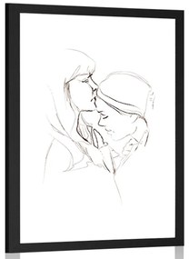 Αφίσα με πασπαρτού Αγάπη χωρίς όρια - 20x30 white