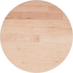 vidaXL Επιφάνεια Τραπεζιού Στρογγυλή Ø40x1,5 εκ. Μασίφ Ξύλο Δρυς