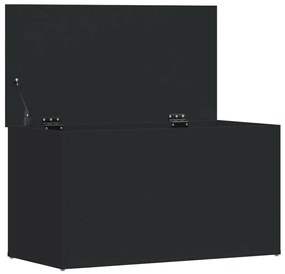 vidaXL Μπαούλο Αποθήκευσης Μαύρο 84 x 42 x 46 εκ. Επεξεργασμένο Ξύλο