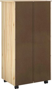 vidaXL Κινητό Ντουλάπι 53 x 39 x 103 cm Στερεό ξύλο πεύκου Καφέ