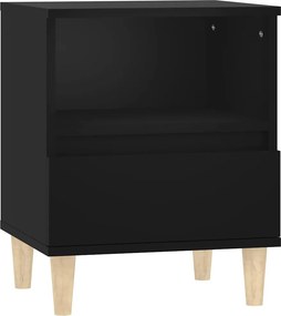 vidaXL Κομοδίνο Μαύρο 40 x 35 x 50 εκ.