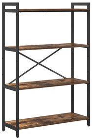 vidaXL Βιβλιοθήκη Καπνιστή δρυς 80 x 30 x 118 εκ Ξύλο