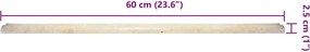 vidaXL Επιφάνεια Τραπεζιού Κρεμ Ø60 x 2,5 εκ. Μαρμάρινη