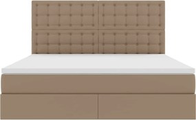 vidaXL Κρεβάτι Αποθήκης Καπουτσίνο 180 x 200 cm Τεχνητό Δέρμα