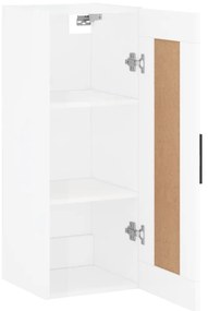 vidaXL Ντουλάπι Τοίχου Γυαλιστερό Λευκό 34,5 x 34 x 90 εκ. Επεξ. Ξύλο