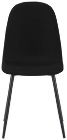 Καρέκλα Bella μαύρο ύφασμα με πόδι μαύρο μέταλλο 43.5x52x89εκ 4αδα 43.5x52x89 εκ.