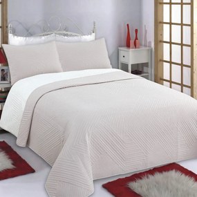 Κουβερλί Μονό (Σετ 160x220) 2 Όψεων Silk Fashion Lines Beige/Ivory