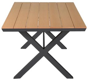 Τραπέζι FL6510 Fylliana Αλουμινίου Polywood Γκρί 180x100x75 εκ. 180x100x75 εκ.