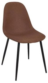 Καρέκλα Celina ΕΜ907,2Μ Brown 45x54x85cm Σετ 4τμχ Μέταλλο,Ύφασμα