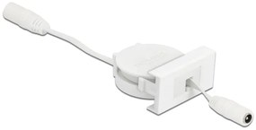 DELOCK module καλώδιο τροφοδοσίας Easy 45 81376, ανασυρόμενο 50cm, λευκό