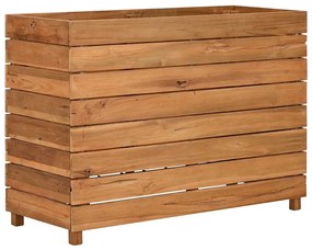 vidaXL Ζαρντινιέρα Υπερυψωμένη 100x40x72 εκ. Ανακυκλ. Ξύλο Teak/Ατσάλι