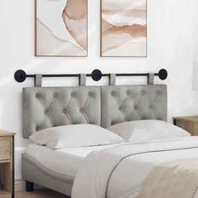 vidaXL Κρεμαστό Κεφαλάρι Ανοιχτό γκρι Βελούδο