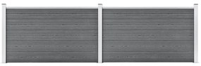 vidaXL Πάνελ Περίφραξης Γκρι 353 x 106 εκ. από WPC