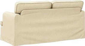 vidaXL Καναπές Κρεμ 162 x 80 x 85 εκ ύφασμα