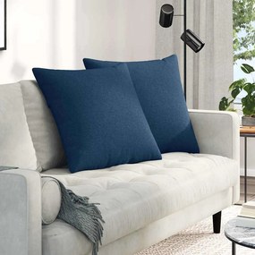 vidaXL Μαξιλάρι Καναπέ 2 pcs Μπλε 80 x 80 cm ύφασμα