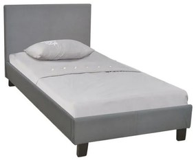Κρεβάτι Wilton Ε8060,F2 97x203x89cm Για Στρώμα 90x190cm Grey Μονό Ξύλο,Ύφασμα