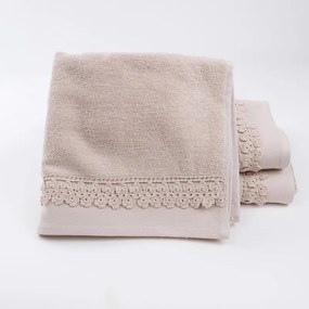 Σετ Πετσέτες 3 ΤΜΧ Small Flower Beige 000000002379