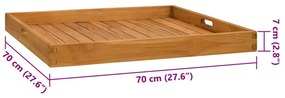 ΔΙΣΚΟΣ ΣΕΡΒΙΡΙΣΜΑΤΟΣ 70 X 70 ΕΚ. ΑΠΟ ΜΑΣΙΦ ΞΥΛΟ TEAK 315459