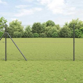 vidaXL Συγκολλητός φράχτης γκρι 1.4x50 μ από χάλυβα