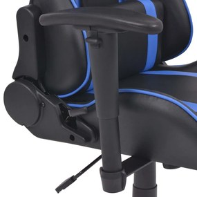 Καρέκλα Γραφείου Racing Ανακλινόμενη με Υποπόδιο Μπλε - Μπλε