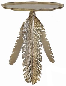 Artekko Feather Τραπέζι Βοηθητικό Μεταλλικό Χρυσό (42.5x42.5x51)cm Artekko 48440-GOLD