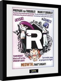 Αφίσα σε κορνίζα Pokemon - Team Rocket