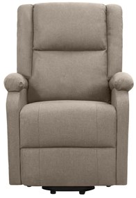 vidaXL Πολυθρόνα Μασάζ με Ανύψωση Taupe Υφασμάτινη