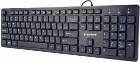 GEMBIRD MULTIMEDIA CHOCOLATE KEYBOARD USB US LAYOUT BLACK