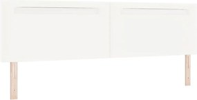 vidaXL LED κεφαλάρι Λευκό 200 cm Τεχνητό Δέρμα